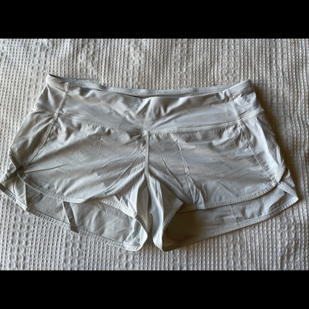 Short white lululemon shorts size 8
